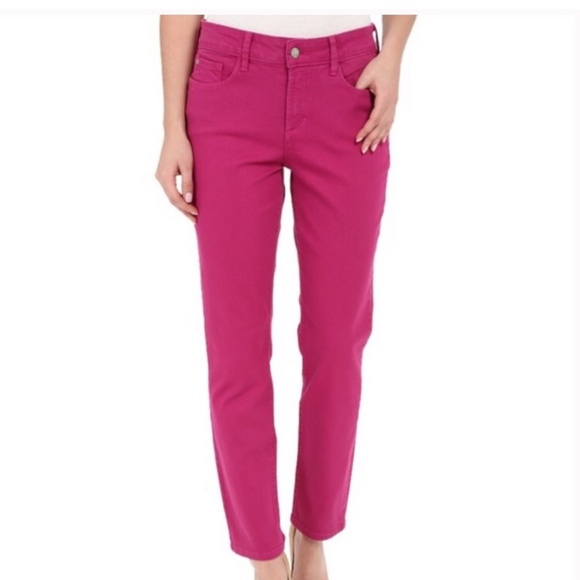 NYDJ Denim - NYDJ Ankle Style Fuchsia Skinny Jeans Siz 12